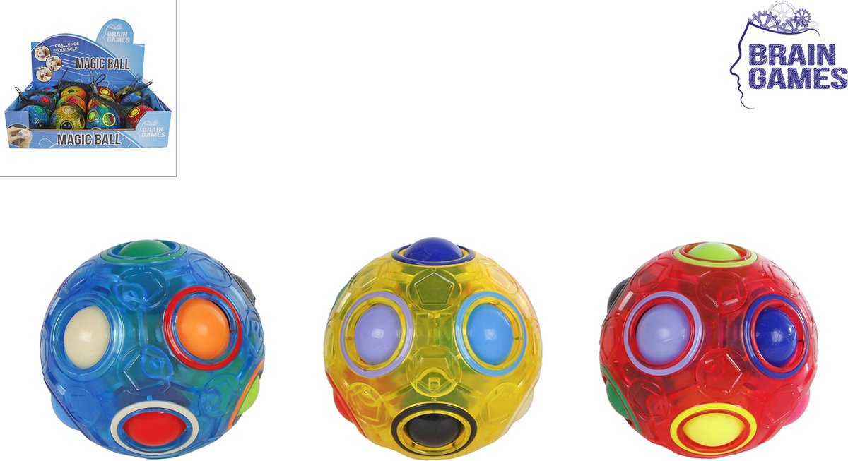 Transparant Magische Bal fidget speelgoed stressbal 6,5 cm.
