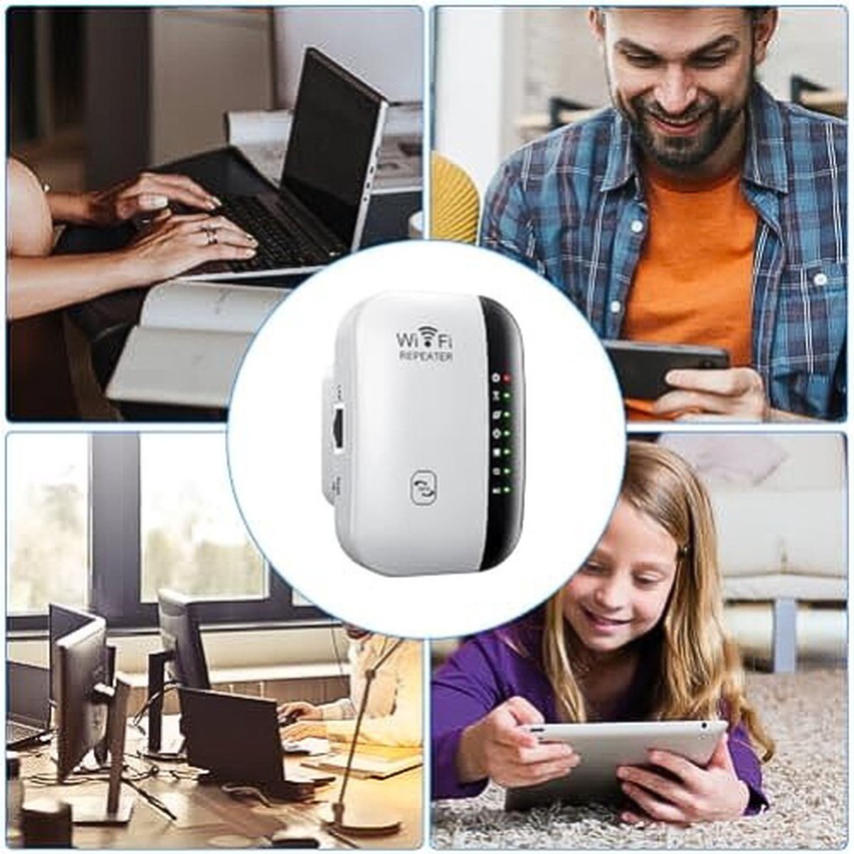 Afbeelding 2 van N.lux - Wifi versterker stopcontact / Wifi repeater / Draadloos / 300 Mbit/s / 5 GHz