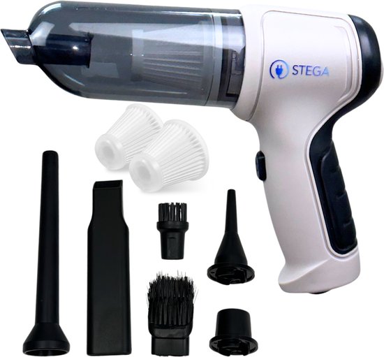 STEGA® Draadloze Handstofzuiger Kruimeldief Wit met - STEGA® - €37,95
