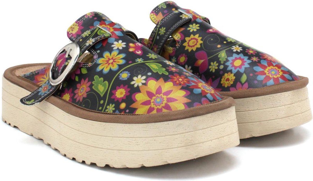 GOBY Flowers Colored Clogs Slippers Hoge kwaliteit Handmade