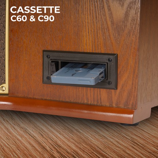 Denver Retro Platenspeler - Ingebouwde Speakers en Versterker - DAB Radio - Radio CD Speler - MRD51 - Hout — afbeelding 4
