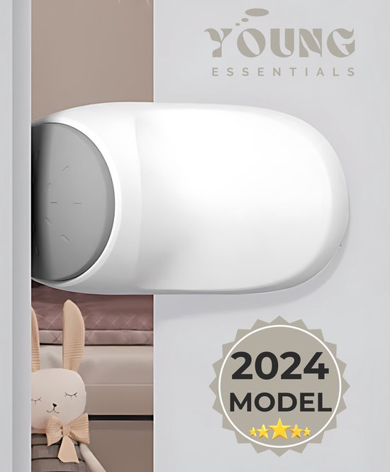 Young Essentials - Deurstopper - 1 Stuk - Wit - Deurstopper Kinderen - Deurstoppers Voor Binnen - Kinderveiligheid - Deurstop - Deurstop Kinderen - Baby veiligheid - Deurstopper Dier