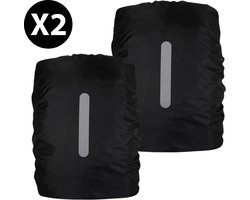 2 Packs Reflecterende Rugzakhoes, Waterdichte Rugzak Regenhoes, Reflecterende Rugzak Covers in Polyester, Waterdichte Rugzak Cover voor Outdoor Wandelen Rijden Klimmen