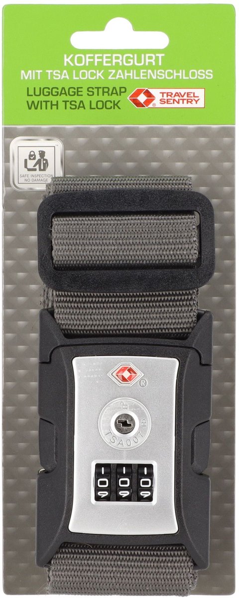 Worldpack TSA Kofferriem Grijs