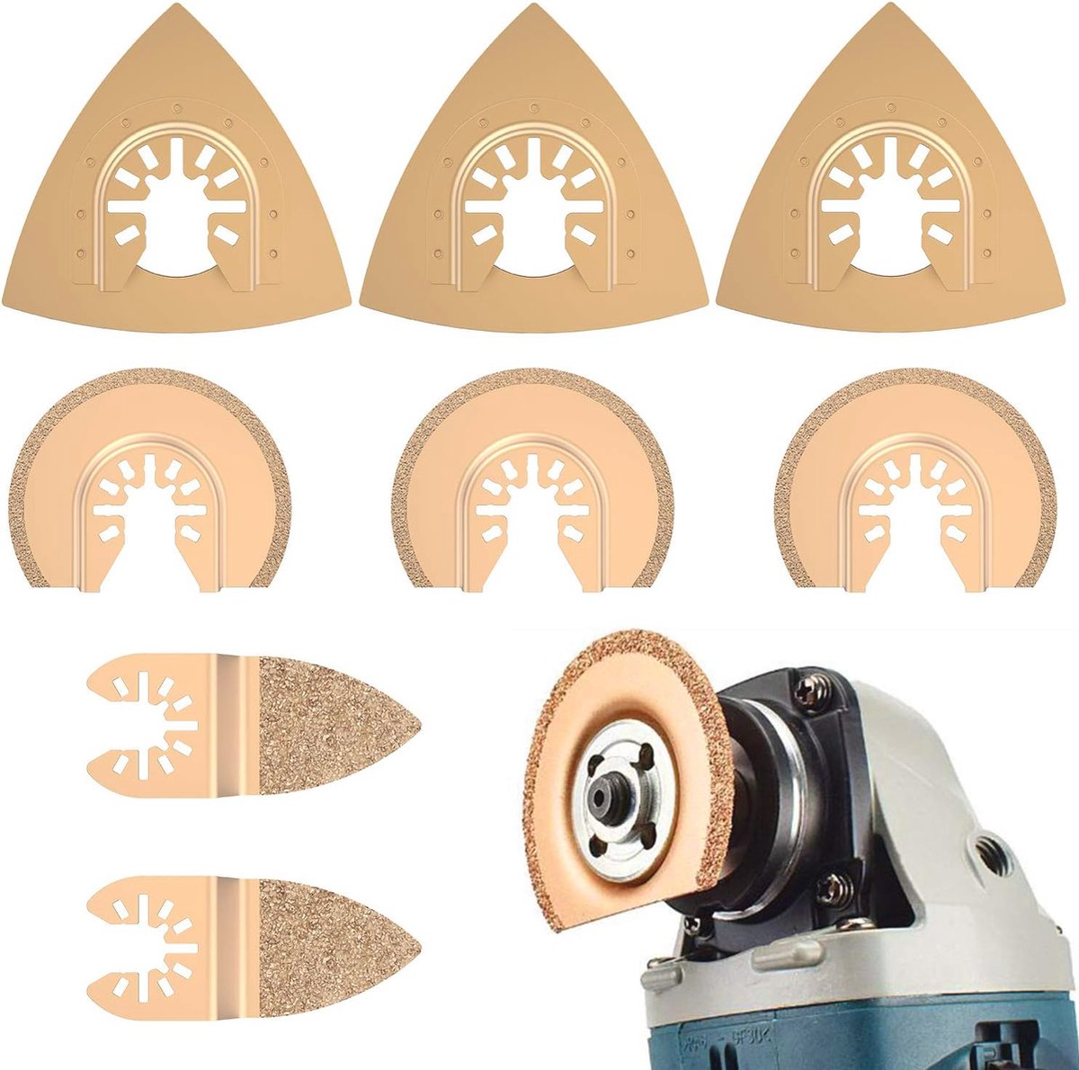Multitool Zaagbladen Set voor Kunststof, Hout en Zachtmetaal - 8 Stuks