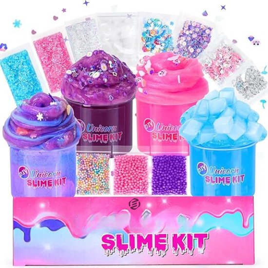 Cherry Red Slime Set voor Kinderen, SchleimBucket met SlimeClay, 10 Pakketten met Toewijzing, SlimePartyGeschenk voor Meisjes en Jongens, Sensorisch Speelgoed