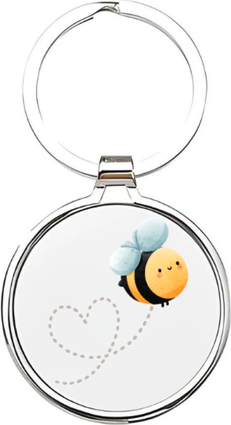 Akyol - Bijen Sleutelhanger - bij - dierenliefhebbers - Bee - wesp - hommel - dieren - insecten - honing - honingraad - wespenkoningin - tuindieren - vliegend insect - dierendag - 4 x 7,5 CM