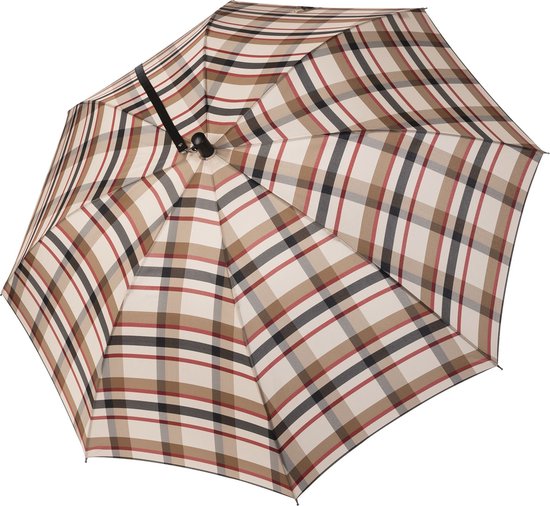 doppler parapluie Steel Burgund Automatic Karo Karo Beige multicolore