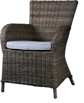 Set van 2 Rook fauteuil in grijs rotan.