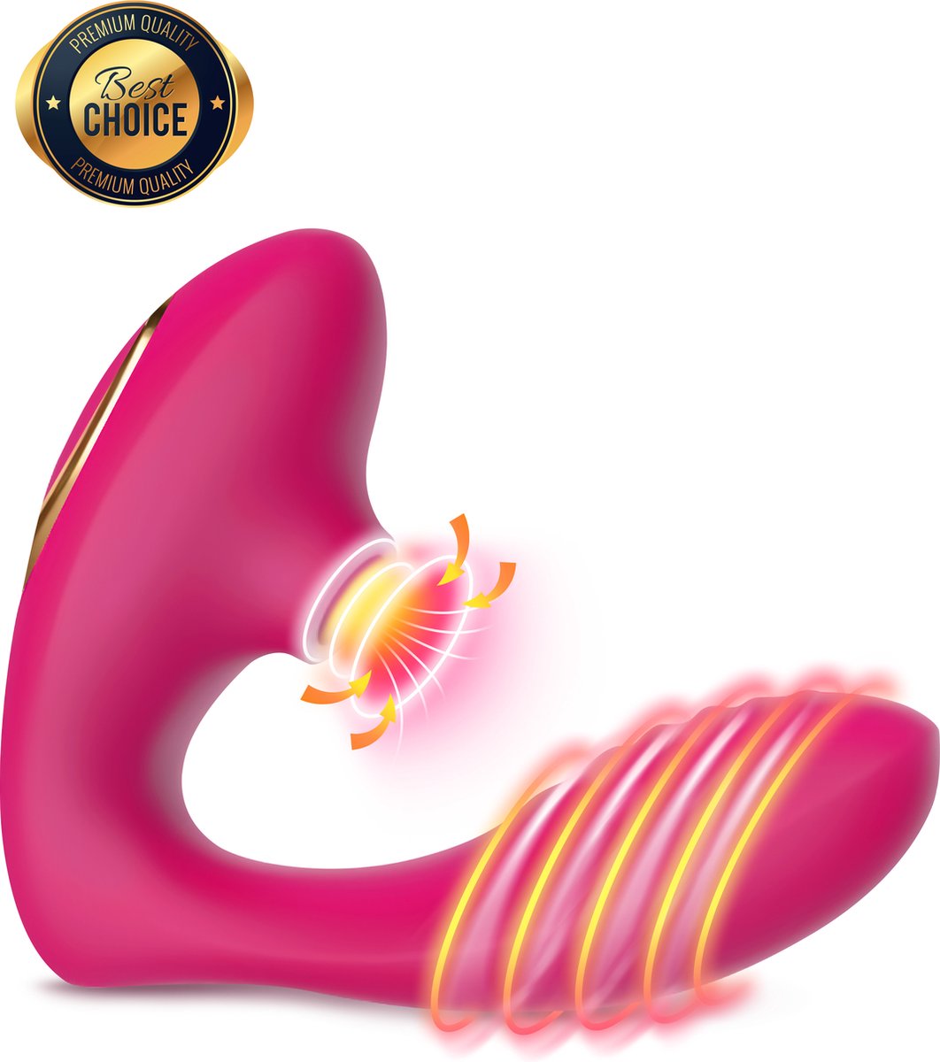 Bol.com PureVibe® Air-Pulse Massage Lover Duo Luchtdruk Vibrator - Vibrators voor Vrouwen - Seksspeeltjes - Roze aanbieding
