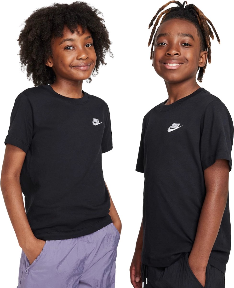 Nike Futura Lbr T-shirt Met Korte Mouwen 7-8 Years Kinderen Zwart