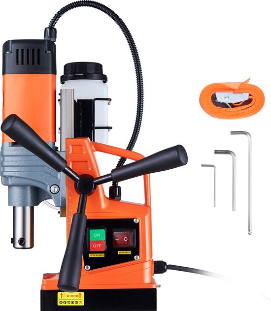 MSW MSW-DDM260 Kernboormachine 4000 W vermogen 750 tpm 260 mm max. boor diameter Incl. waterkoelingssysteem Netsnoer met PRCD-bescherming Kernboor