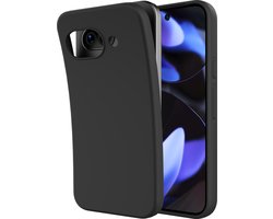 Cazy hoesje geschikt voor Google Pixel 9a Hoesje Siliconen - Flexibele Case - Zwart