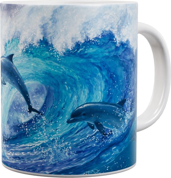 Les Dauphins continuent de nager - Mug 440 ml