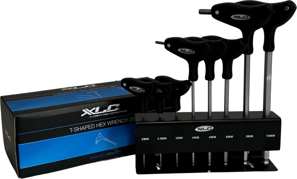 XLC TO-S32 Inbusset - T-Model - 2-10mm - 8 delig - Zwart/Rood