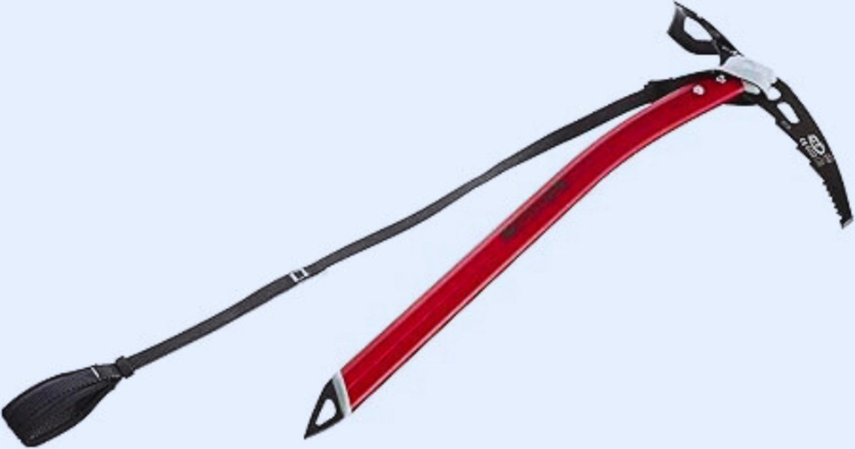 Alpin Tour Ijspickel Rood 50cm - Robuuste En Krachtige Klimhulp Voor IJstochten