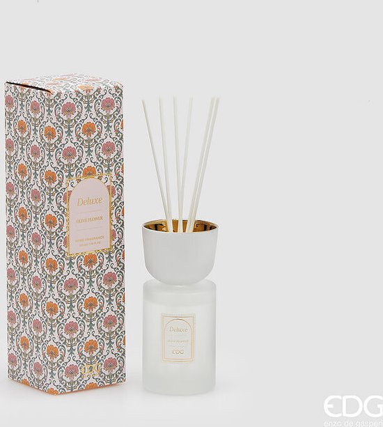EDG Enzo De Gasperi Parfumeur flacon de Luxe 220 ml - bâtonnets parfumés Fleur d'olivier