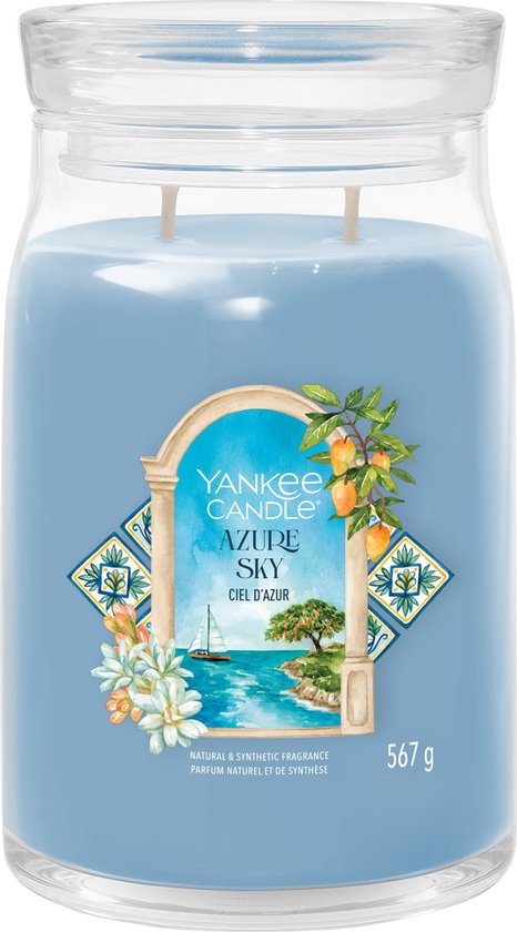 Yankee Candle - Azure Sky Large Jar Geurkaars - 90 branduren - twee lonten