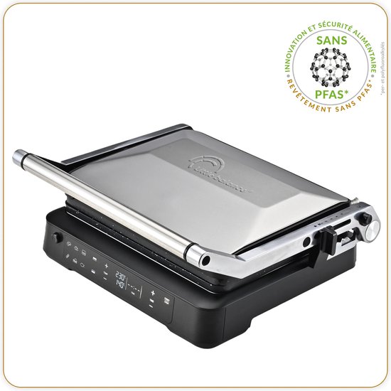 Little Balance 8734 - Elektronische grill - PFAS vrij - 2000 Watt - 5 programma's - groot grill oppervlak