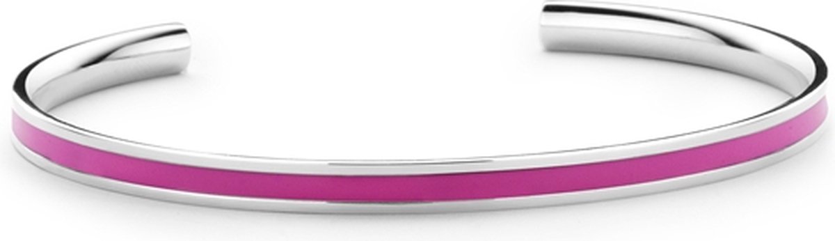 Colori 4 COL0010 Stalen Open Bangle - One-Size (60 X 50 X 4 mm) - Roze