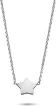 New Bling 9NB 0342 Collier en argent avec étoile - 38 + 5 cm - Étoile - Argent - Lien d'ancrage - Couleur argent