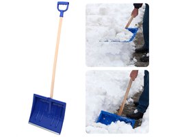 Sneeuwschuiver - Sneeuwruimer - Sneeuwschep - Blauw Kunststof met Aluminium - Stabiele Greep - Inclusief EBOOK