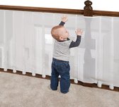 Veiligheidsnet - Baby en Dier Veiligheidshek - 600 x 79 cm - Robuust - Verstelbaar - Baby Veiligheid - Oprolbaar Veiligheidsnet - Balkon - Trap - Wit - Veiligheidshek - van mesh voor katten en speelgoed