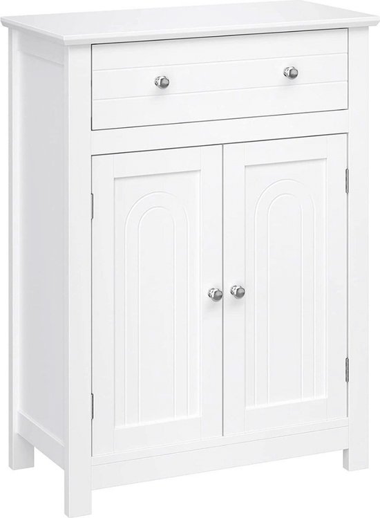 MIRA Home - Wastafel onderkast - Badkamerkast - Wit - MDF - 80x60x30