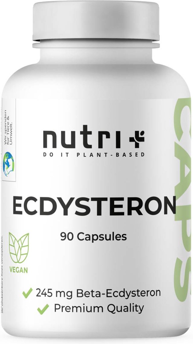Goedkoopste nutri Ecdysterone capsules hoge dosis veganistisch - 245mg per capsule - 95 Beta-Ecdysterone Cyanotis Arachnoideae Extract (beter dan spinazie) - 90 capsules