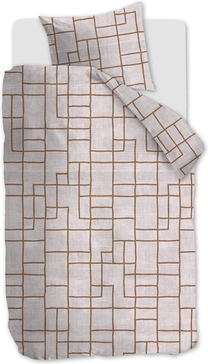 Pojagi dekbedovertrek - Eenpersoons - 140x200/220 - Steenrood