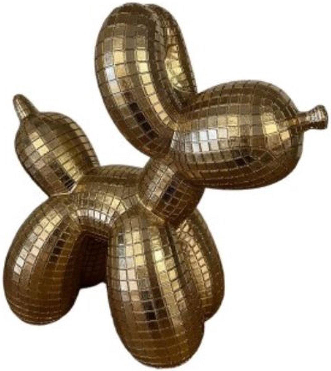 Ballonhond 26 cm disco goud