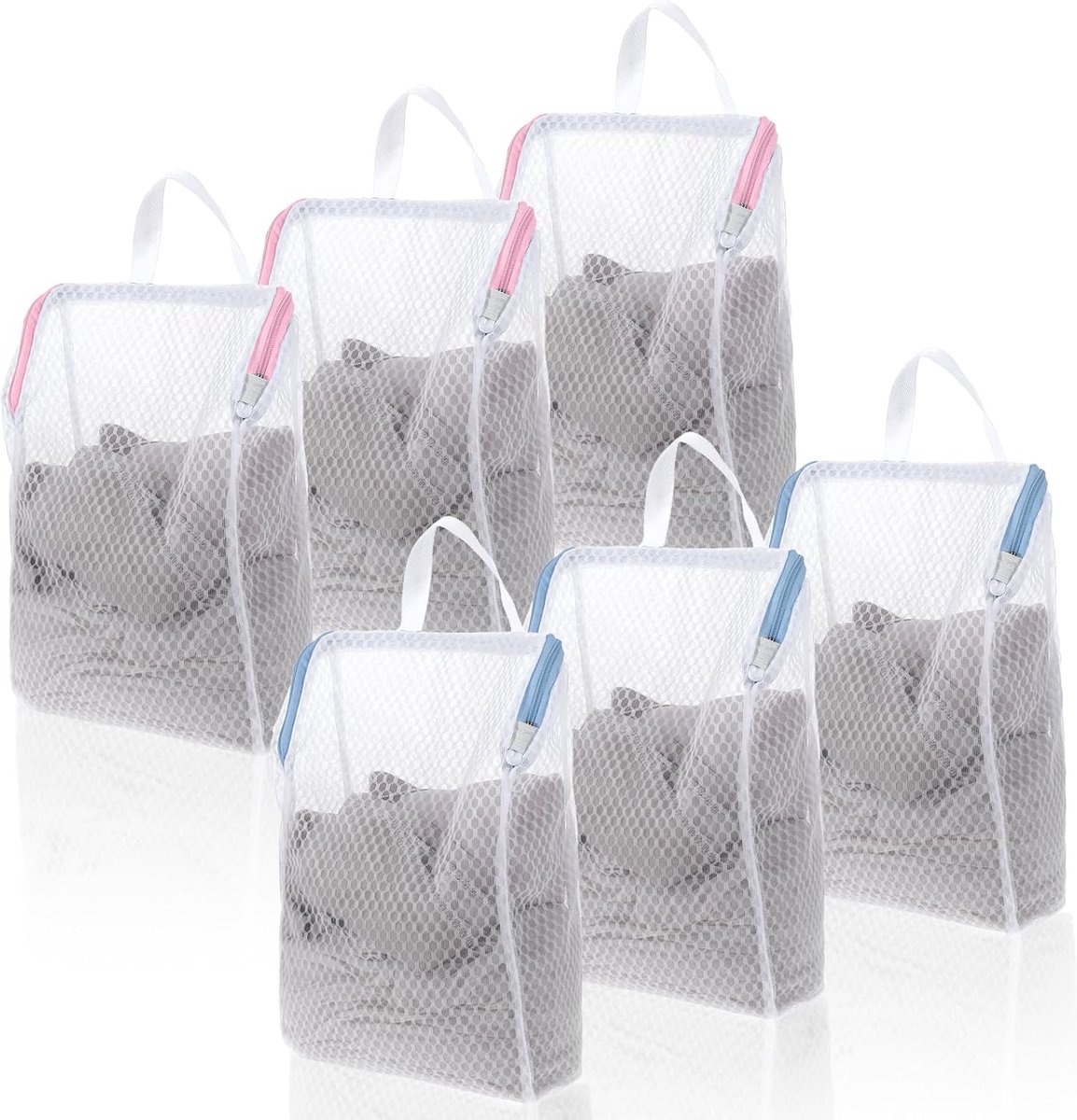 Goedkoopste Waszakken Set - 6 Stuks - Wasnetten - Waszakje Lingerie - met rits - wasnet - 34 x 20 x 8 cm - kledingzak voor wasmachine-opslag