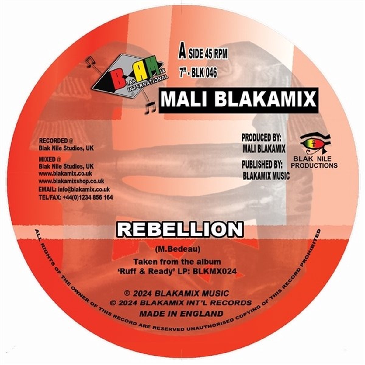 Mali Blakamix - Rebellion/Rebellion II (7" Single)