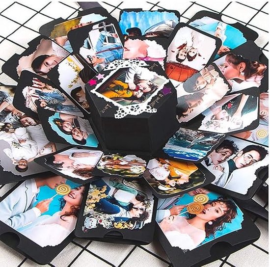 COZHYESS Explosiedoos, verrassingsdoos, doe-het-zelf vlinder explosie geschenkdoos, Valentijnsdoos, schattige cadeaus voor vriendin, idee voor verjaardag, Valentijnsdag, bruiloft herinnering