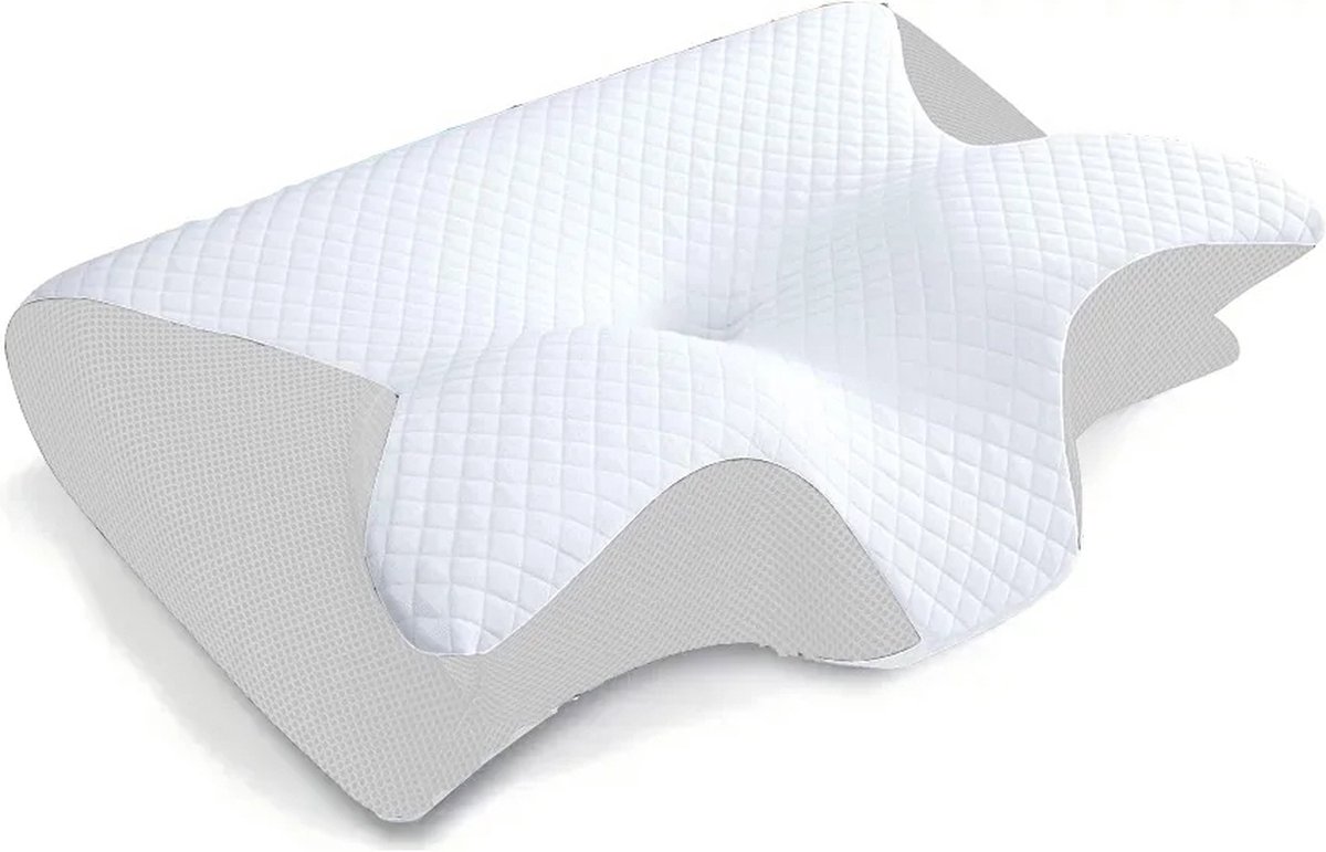 Comnox - Orthopedisch Nekkussen - Extreem Comfortabel - Neksteun - Traagschuim - Memory Foam - Ergonomisch – Orthopedisch - Wit
