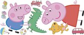 Peppa & George Pig Muursticker