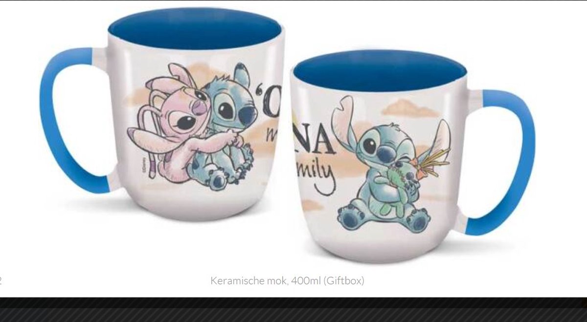 Disney Home Stitch & Angel ‘Ohana’ Premium Beker
