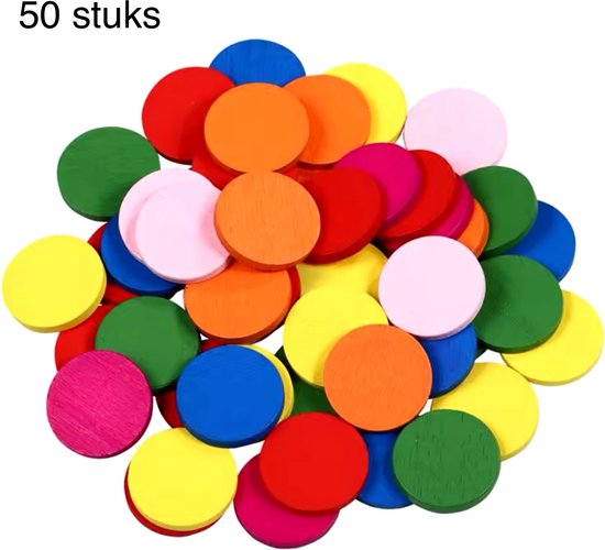 Bingo Toebehoren: Bingo Fiches 15mm diverse kleuren