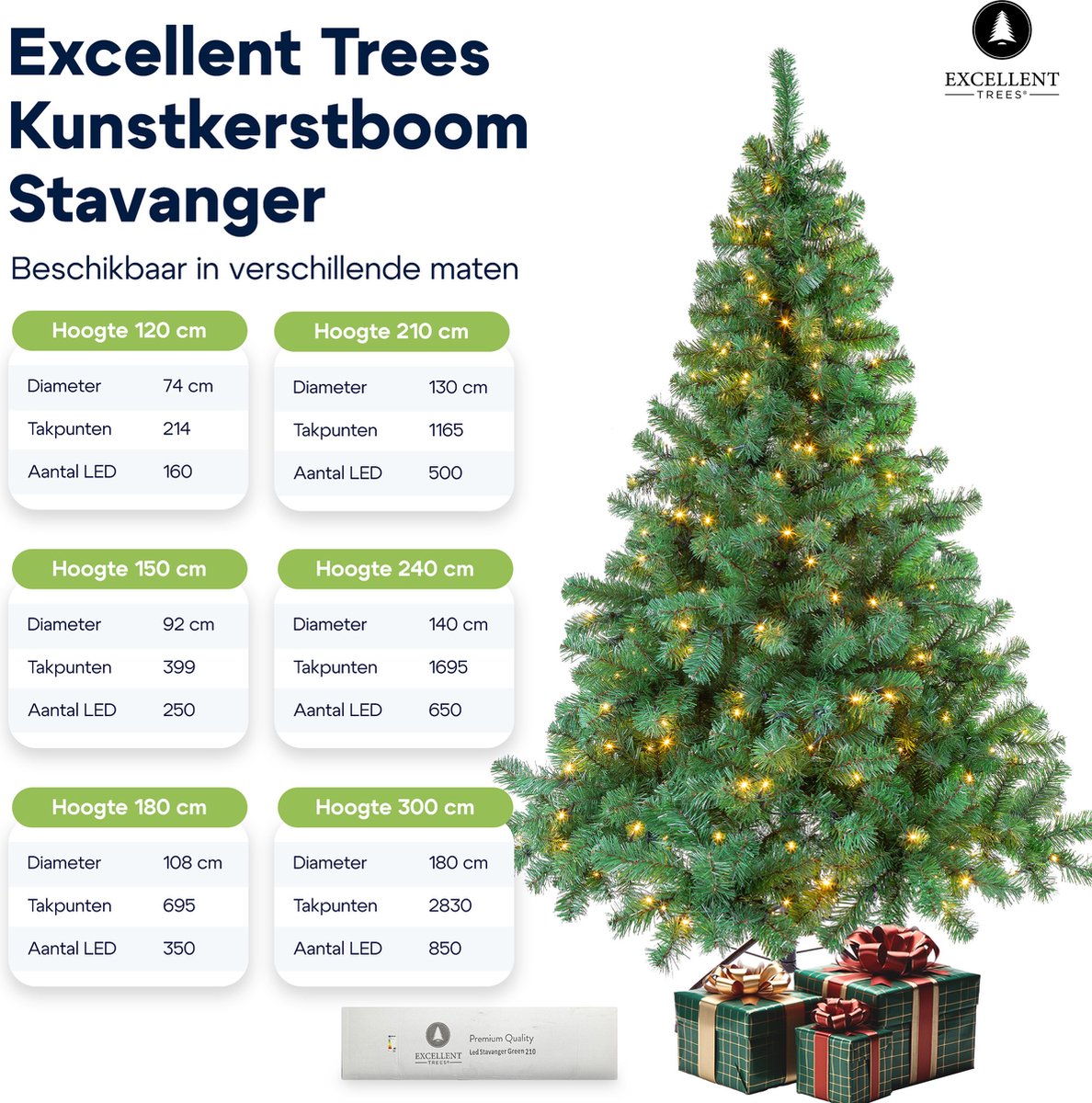 Excellent Trees® Stavanger LED 210 cm - Kerstboom met Verlichting en Smart App – foto 3