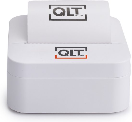 QLT Thermische Mini Printer voor Smartphone - Inclusief Rollen (Zelfklevend) Papier - Mini Pocket Printer - Oplaadbaar via USB - Bluetooth 4.0 - Wit