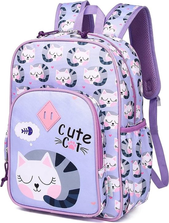 Tanou Kleuterschoolrugzak voor jongens en meisjes, kleuterschoolrugzak, schattige rugzak met borstband in cartoon-dierenstijl, voor kleuterschool, jongens en meisjes van 2 tot 5 jaar, 90074# blauwe