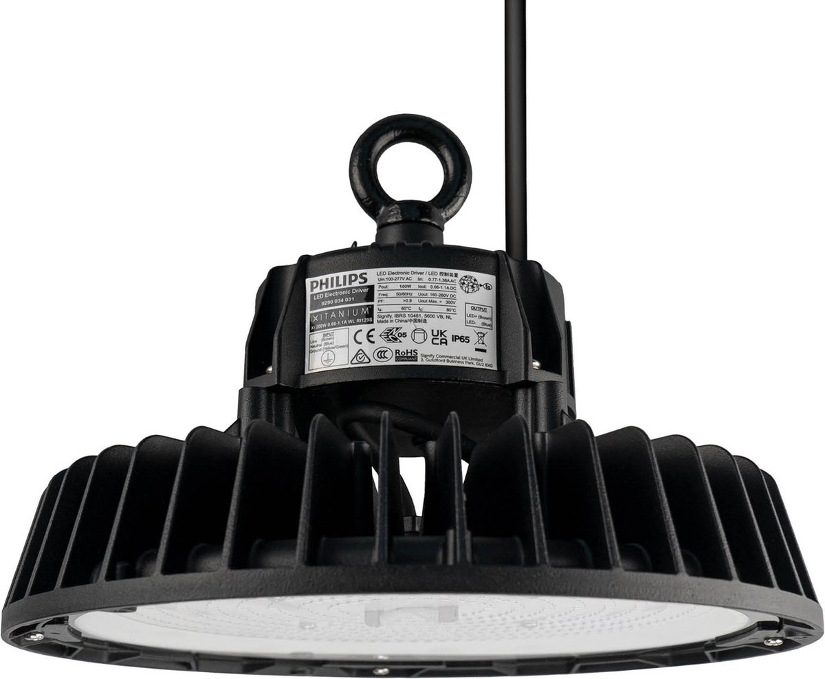 Ledvion - LED High bay, IP65, 240-190-140W, 175 lm/W, Driver, 6500K, Dimbaar, UFO lamp voor, werkplaatsverlichting, halverlichting, plafondlamp werkplaats