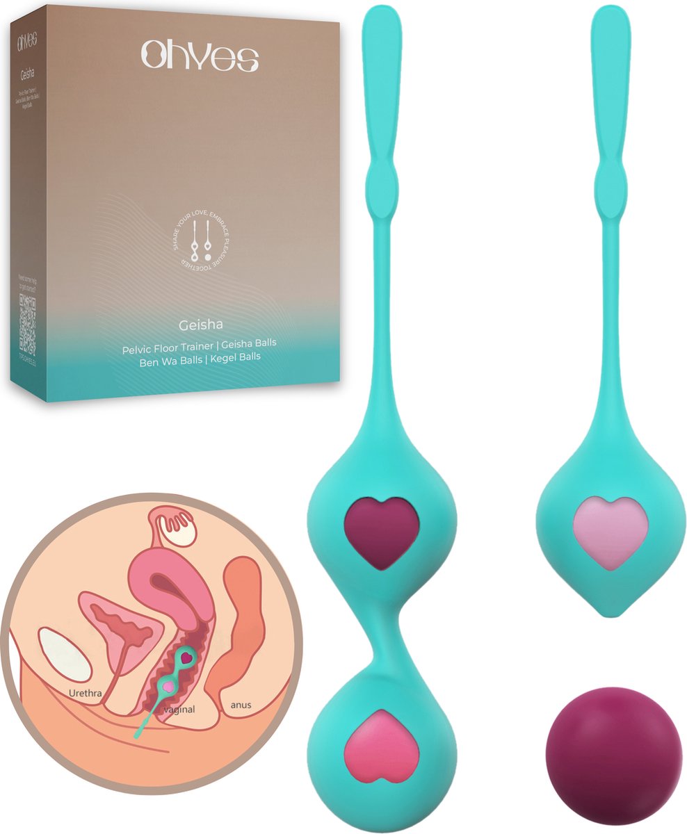 Goedkoopste Bekkenbodemtrainer voor vrouw - Vaginale balletjes - Geisha ballen - Kegel Balls met 6 verschillende gewichten