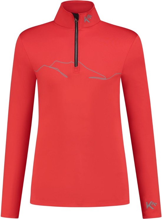 KOU Sportswear Ski Pully Homme Montagne - Rouge - Chemise intermédiaire Sports d'hiver - Taille XXL