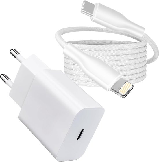 Snellader Set geschikt voor iPad en iPhone - Oplader - 3 Meter