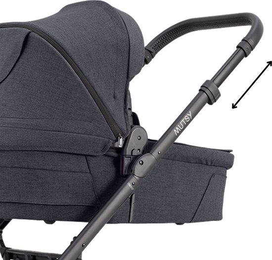 Mutsy Nexo Plus 3 in 1 Kinderwagen - REISWIEG en ZITJE INBEGREPEN - Lichtgewicht Frame - North Black van Mutsy — afbeelding 4