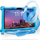AngelTech Kinderpakket XL PRO II - Kindertablet XL PRO II + Kinderkoptelefoon - Vanaf 3 jaar - Combipakket - Kindertablet Vanaf 3 Jaar – Kinder Tablet – Kids Tablet - Tablet voor Kinderen - Blauw