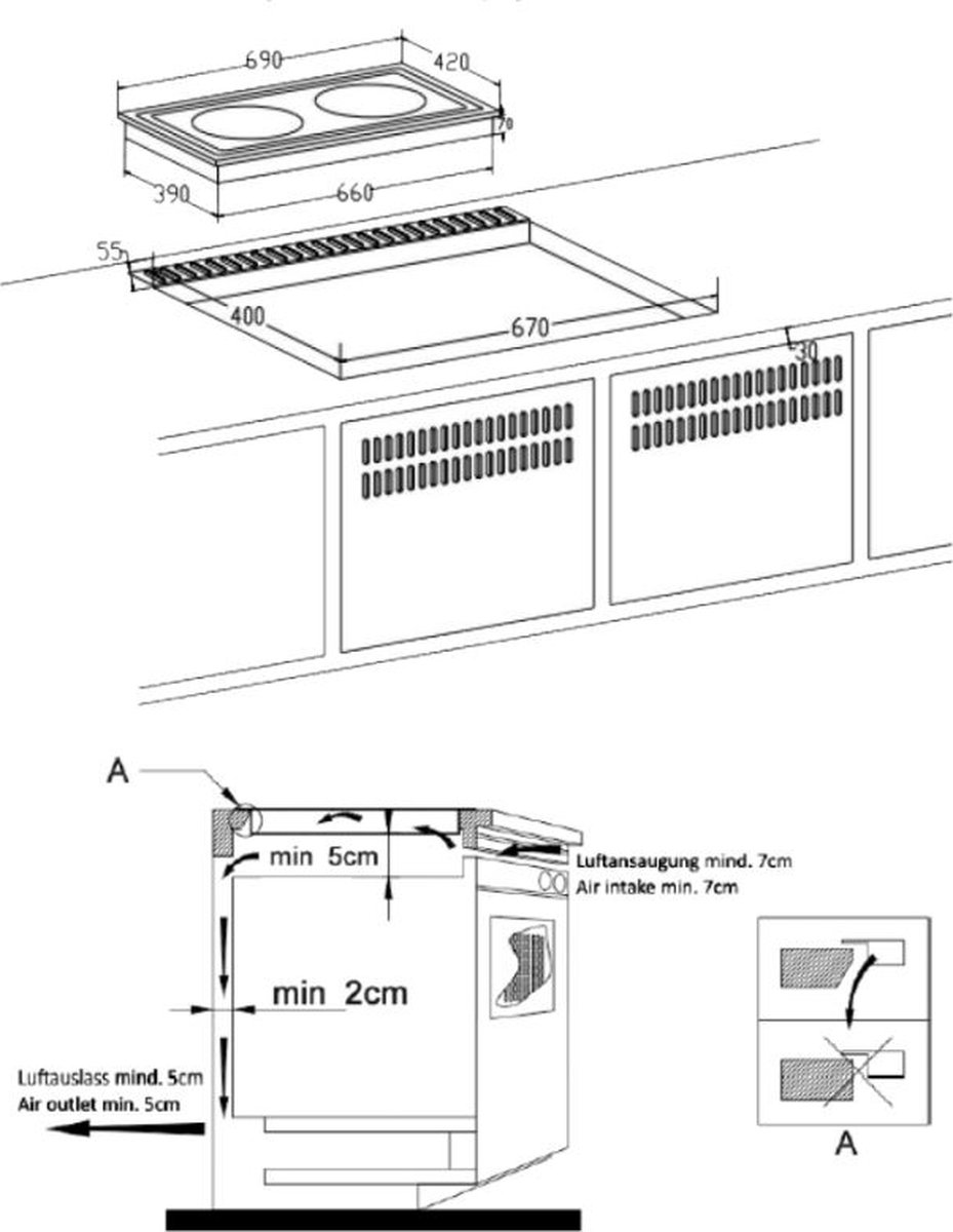 Steba IK3500Flex - Inductiekookplaat - Flexibele zone - Inbouw/vrijstaand