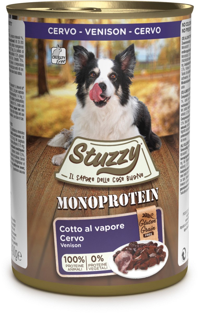 Stuzzy Stuzzy Monoproteïn Hert - Hond - Natvoer - Volledig voer - 6 x 400 gr