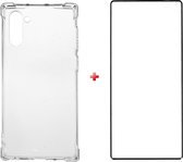 Silicone ultra dun gel hoesje Samsung Galaxy Note 10 met glass screenprotector